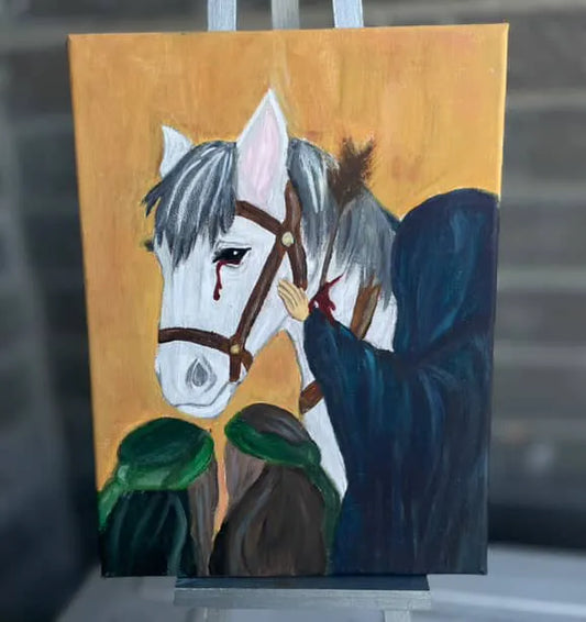 Lady Zainab and Zuljanah – Hand-Painted Canvas